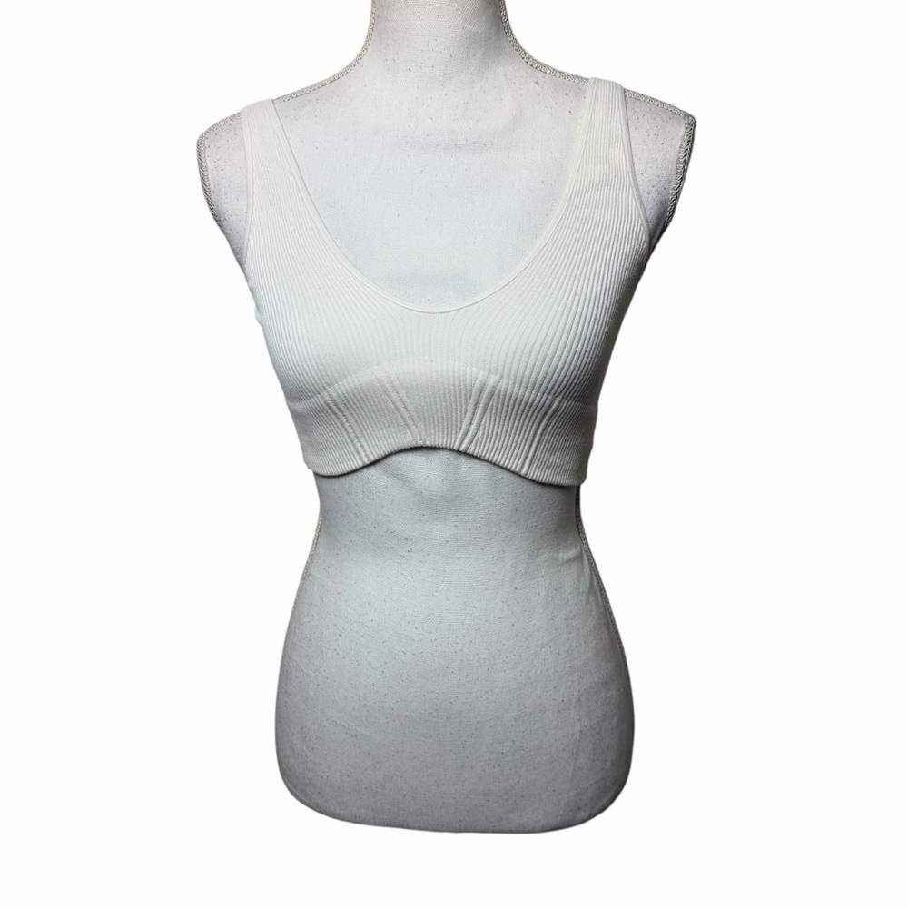 FREE PEOPLE INTIMATELY WHITE WOMEN SPORTS BRA SIZE L/XL PRE-OWNED